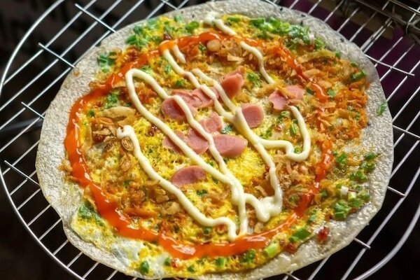 1 cái bánh tráng nướng bao nhiêu calo?