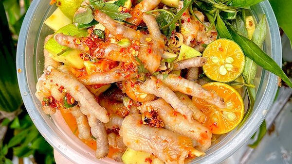 cách làm chân gà sốt thái chua cay