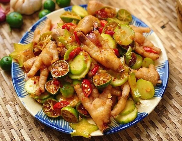 Cách làm chân gà sốt thái chua cay homemade